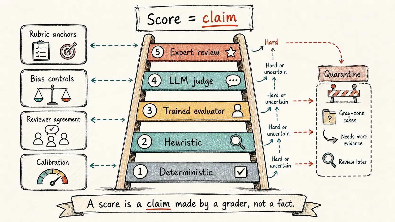 Infographic map for Graders, Rubrics, and Human Review