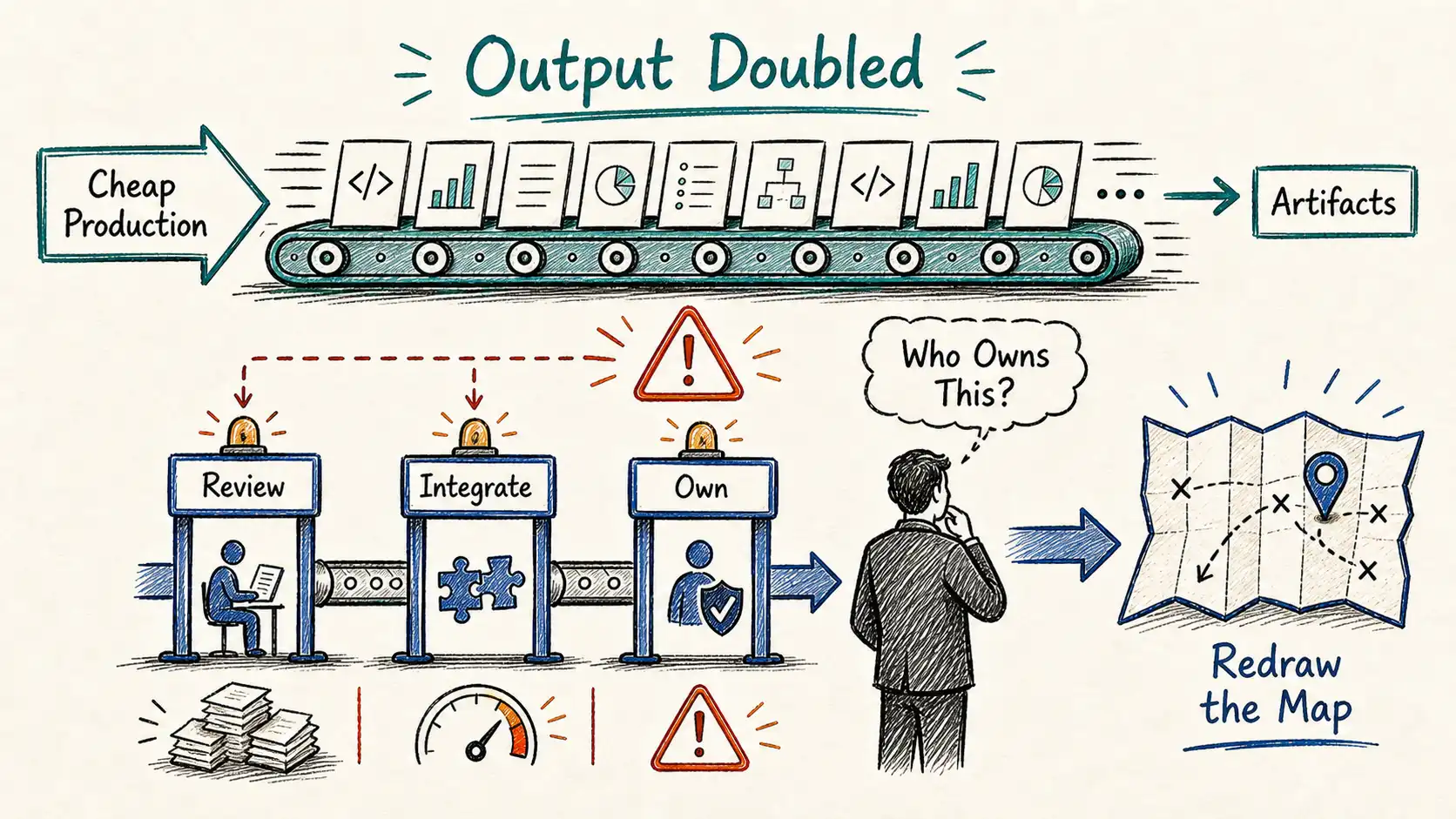 Infographic map for Introduction: The Day Output Doubled