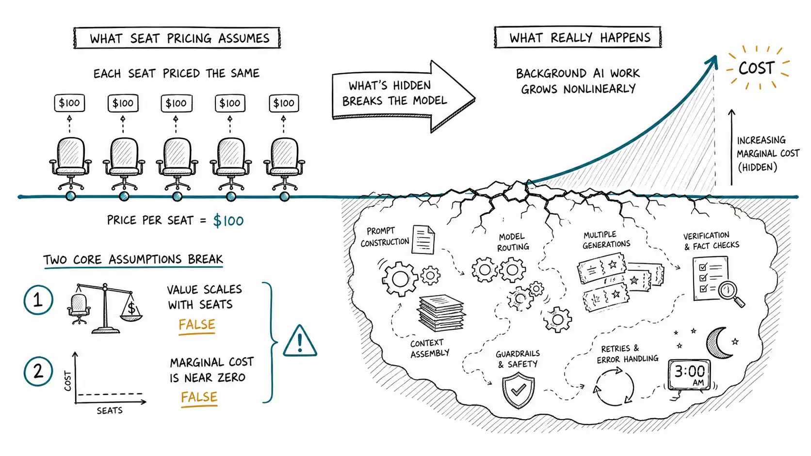 Circular agent control loop of observe, decide, act, evaluate with a branch to real-world tools